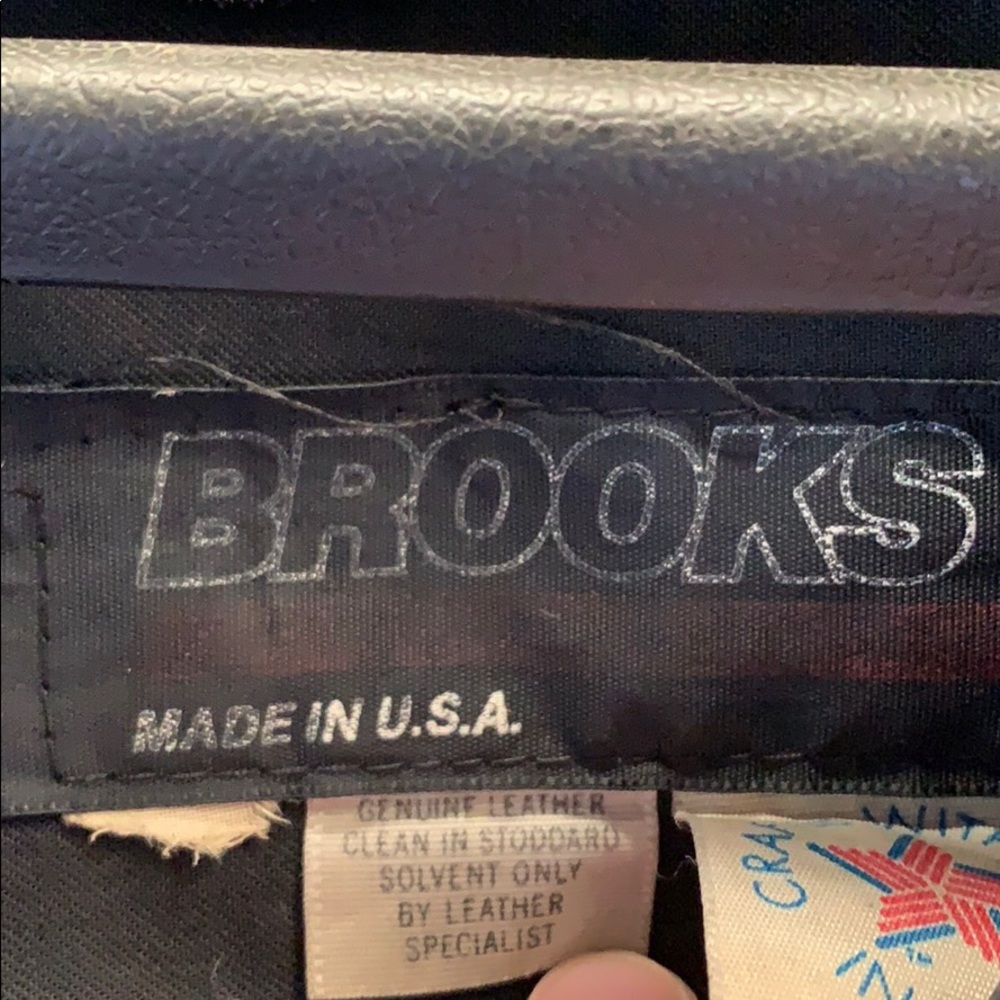 Brooks Leather Belted Jacket - image 2